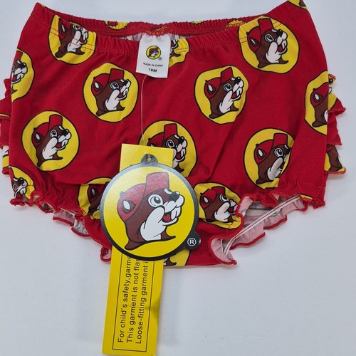Buc red ruffle diaper - red,